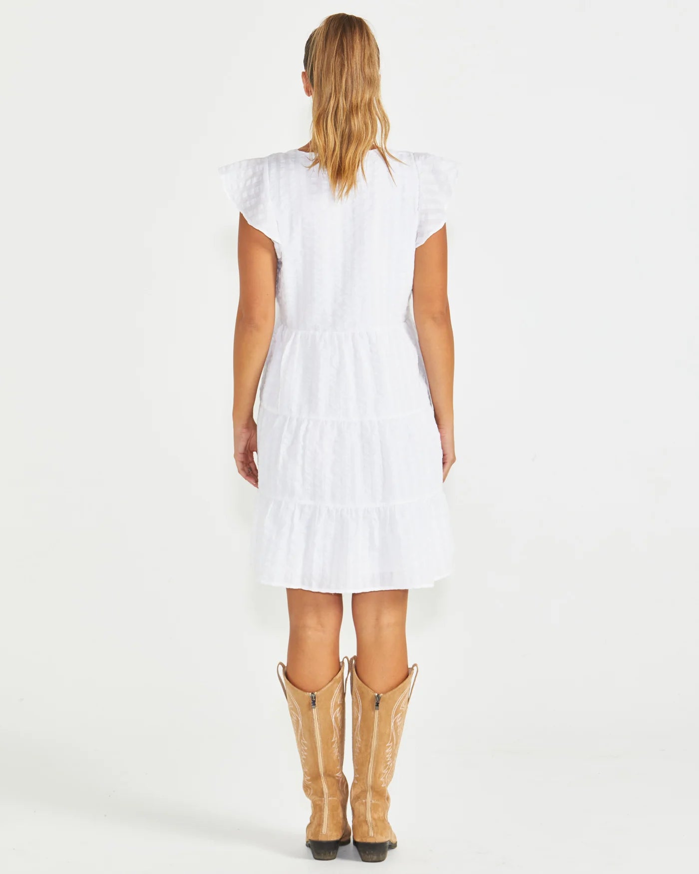 SASS PHILLIPA DRESS WHITE