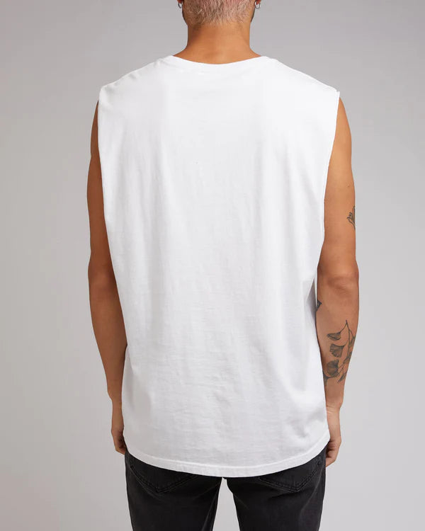 SILENT THEORY LOGO MUSCLE WHITE