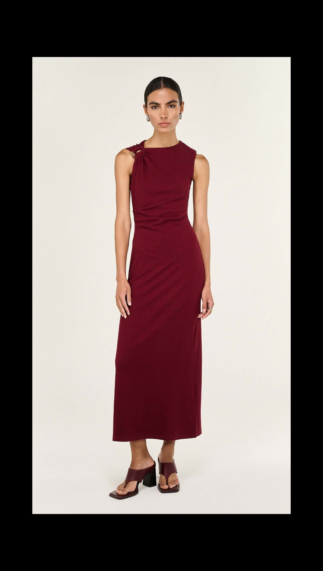 Staple The Label Althea Midi Dress | Wine