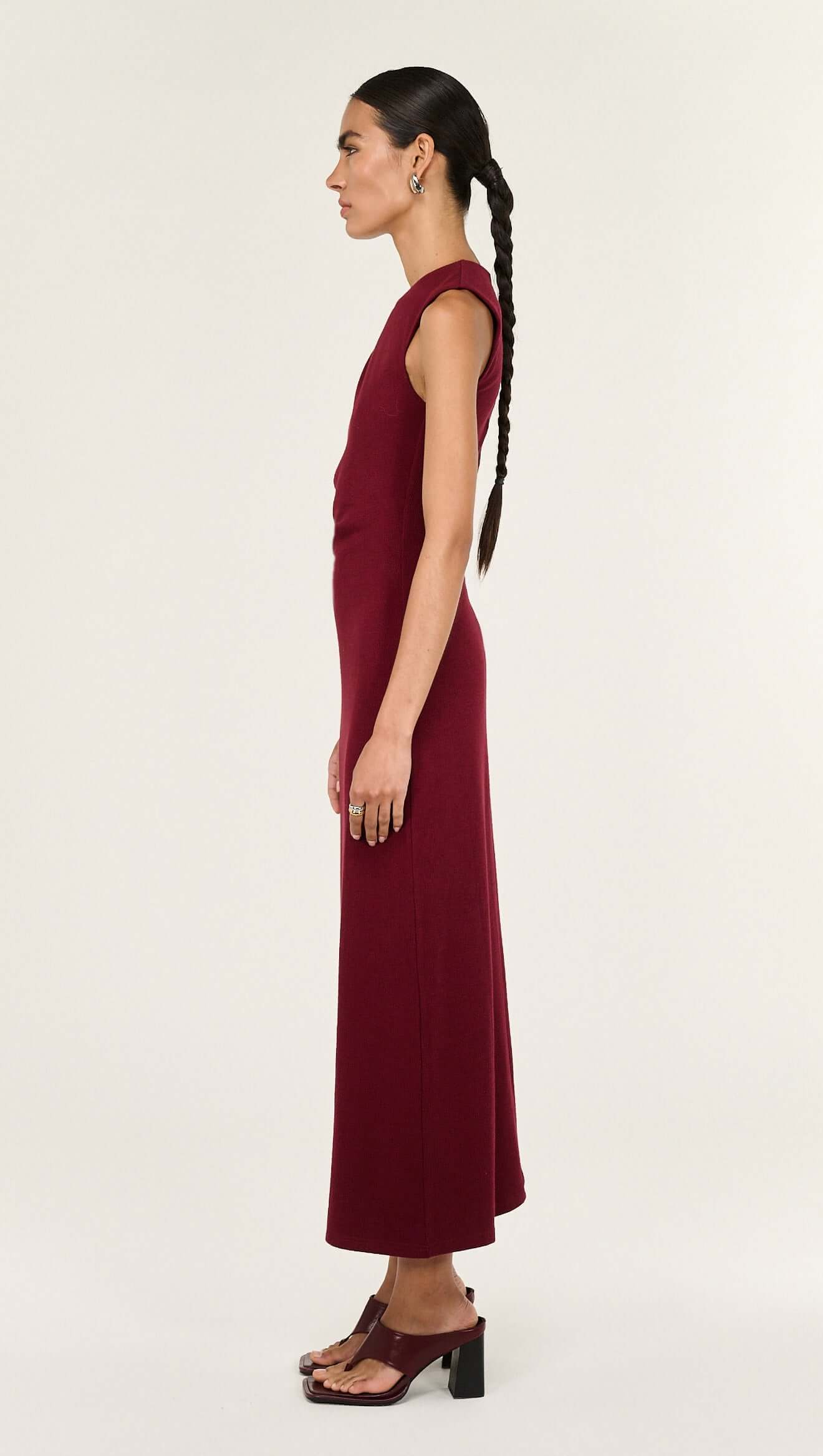 Staple The Label Althea Midi Dress | Wine
