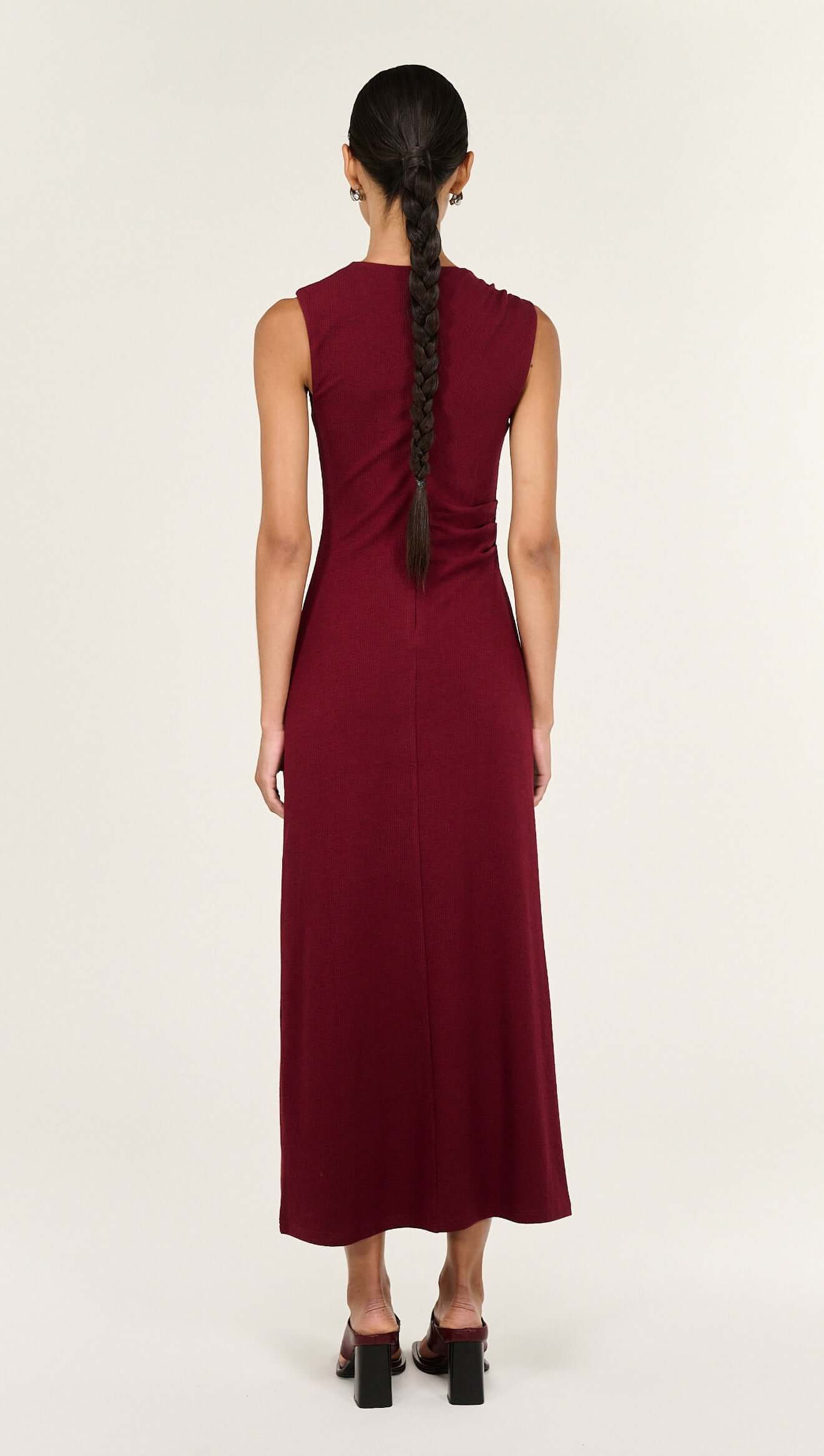 Staple The Label Althea Midi Dress | Wine