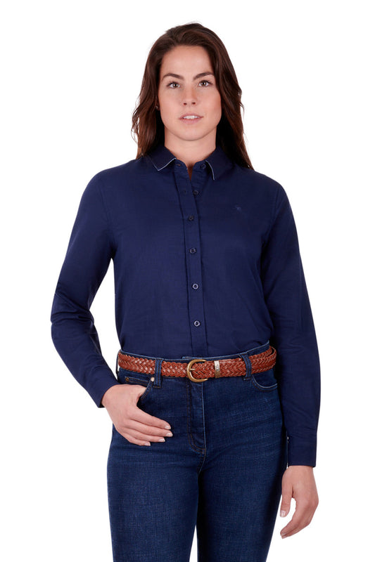 THOMAS COOK WOMENS LAURA LONG SLEEVE SHIRT NAVY