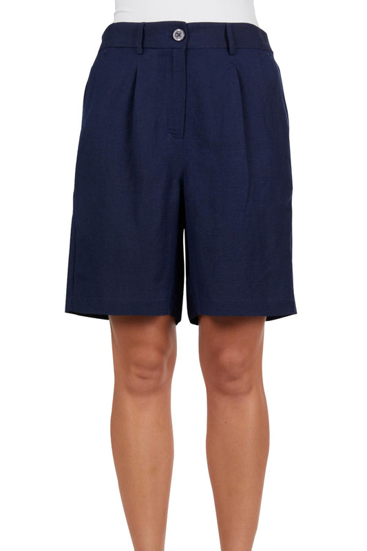 THOMAS COOK WOMENS ISABEL LINEN SHORT NAVY