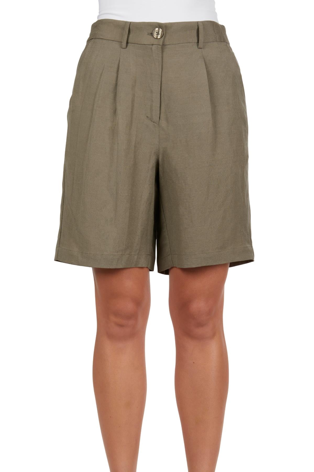 THOMAS COOK WOMENS ISABEL LINEN SHORT KHAKI