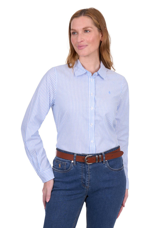 THOMAS COOK WOMENS LAURA LS SHIRT BLUE/WHITE