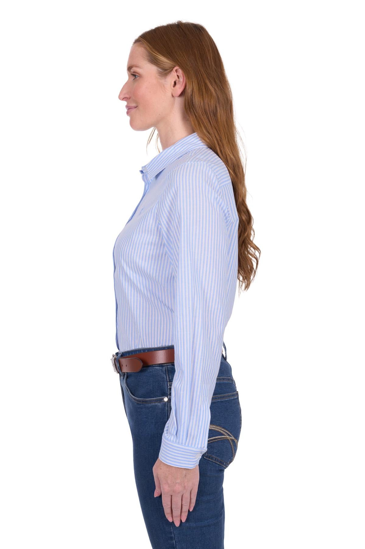 THOMAS COOK WOMENS LAURA LS SHIRT BLUE/WHITE