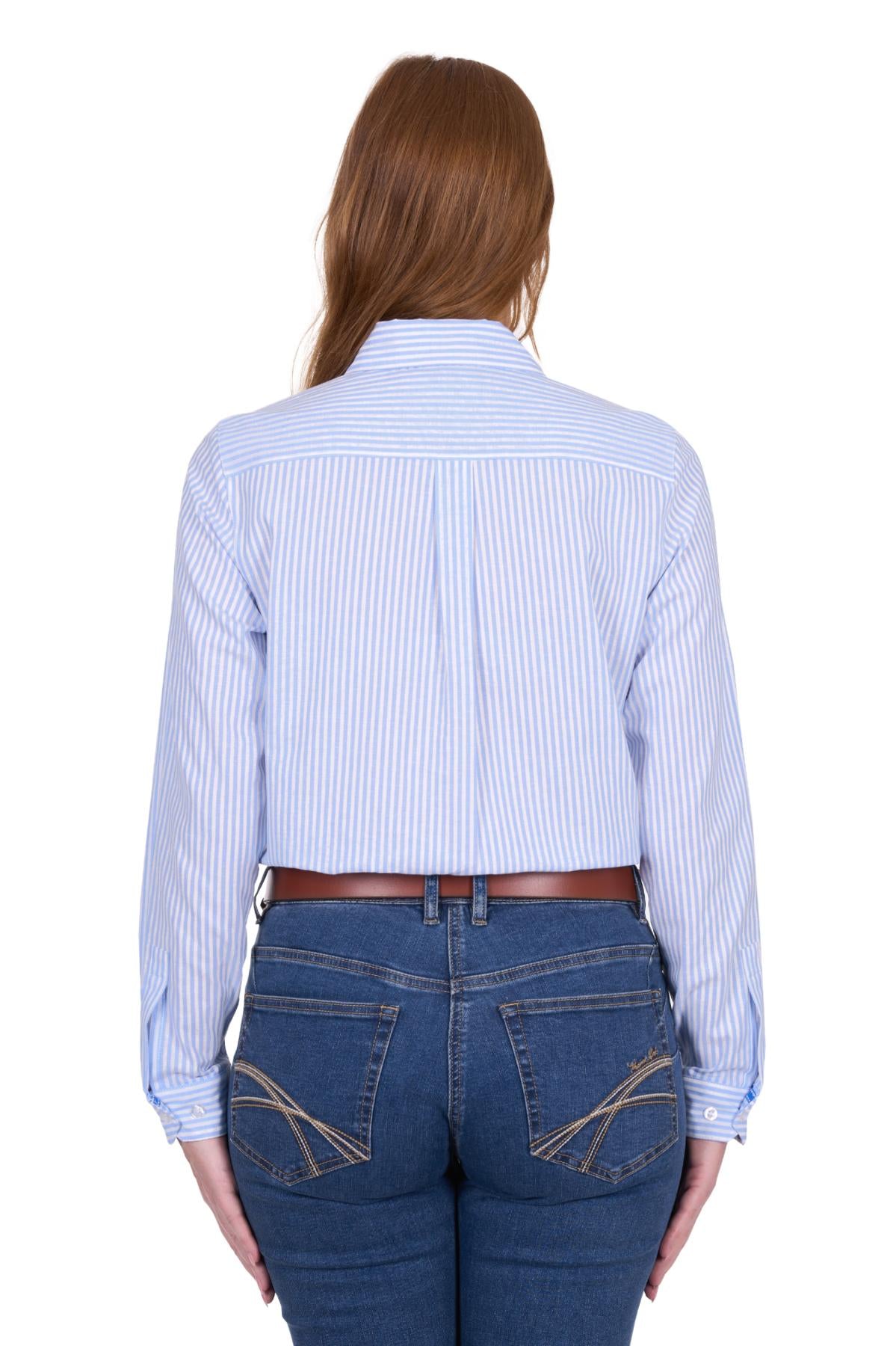 THOMAS COOK WOMENS LAURA LS SHIRT BLUE/WHITE