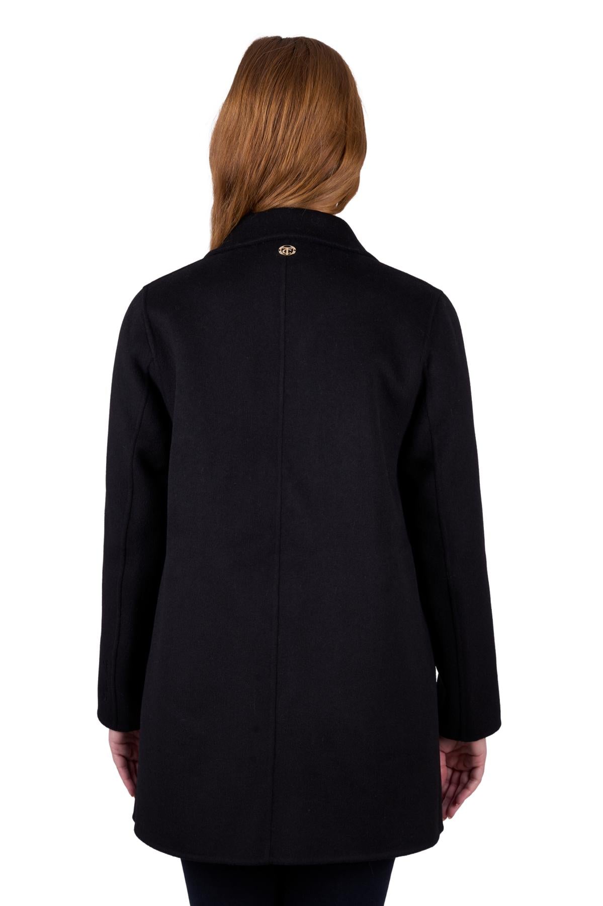 THOMAS COOK WOMENS ATHENA WOOL COAT BLACK