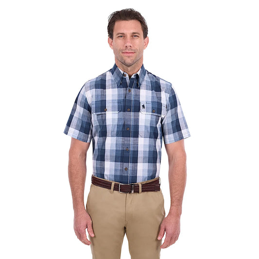 Thomas Cook Mens Oscar 2PKT Short Sleeve Shirt | Navy