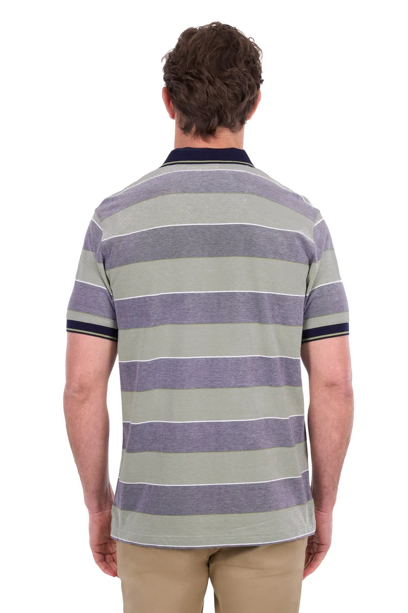 Thomas Cook Mens Billy 1Pkt Short Sleeve Polo | Green/Charcoal
