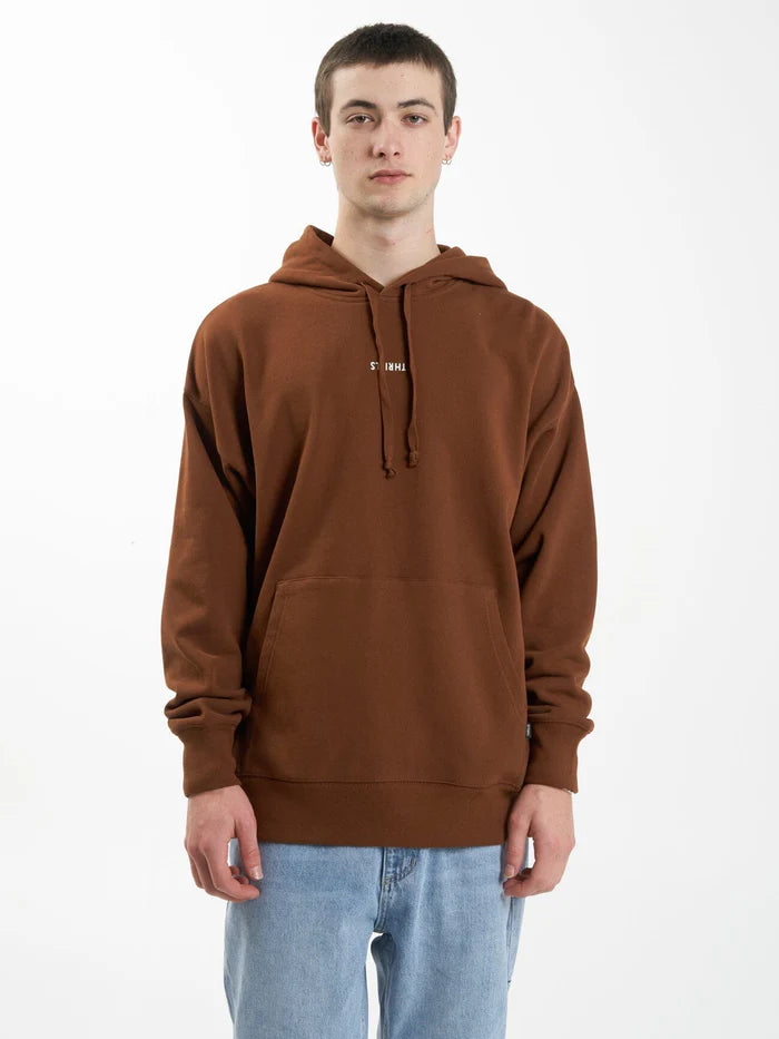 THRILLS MINIMAL SLOUCH PULL ON HOOD CHESTNUT