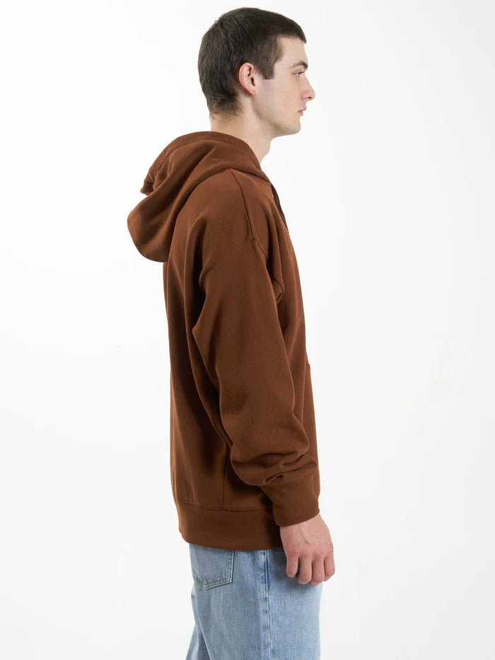 THRILLS MINIMAL SLOUCH PULL ON HOOD CHESTNUT