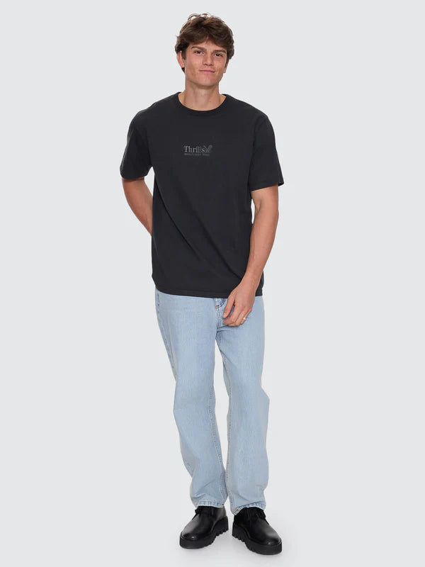 Thrills Workwear Embro Merch Fit Tee | Pirate Black