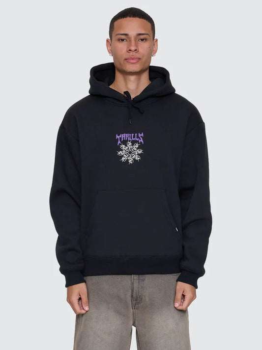 Thrills Stagger Slouch Pull On Cropped Hood | Washed Black