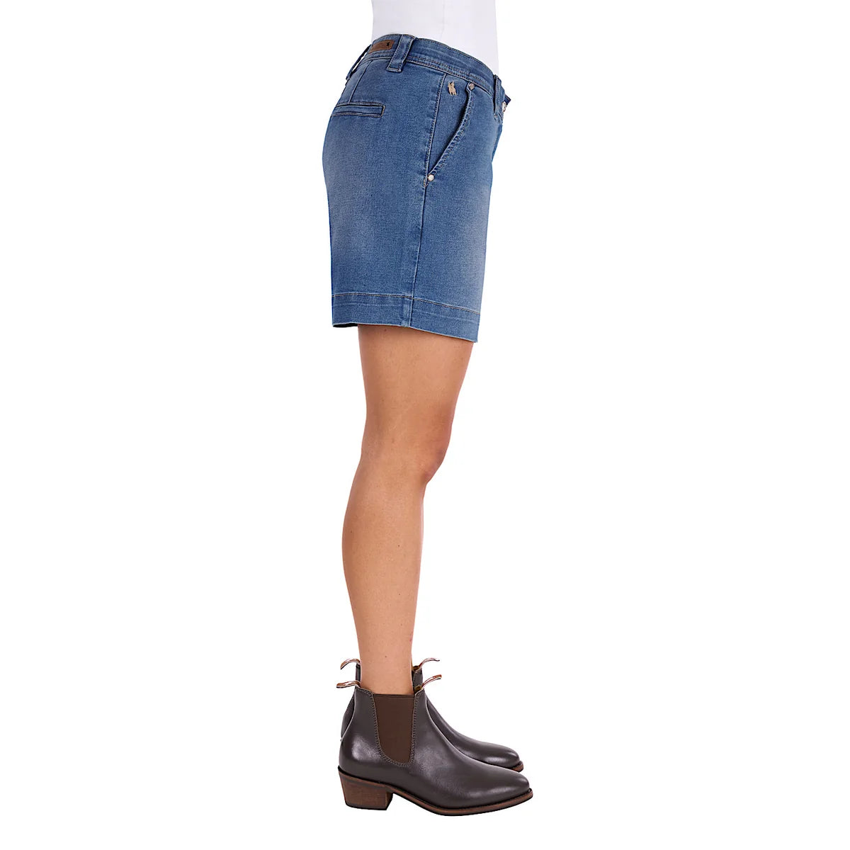 Thomas Cook Annie Denim Short | Mid Wash