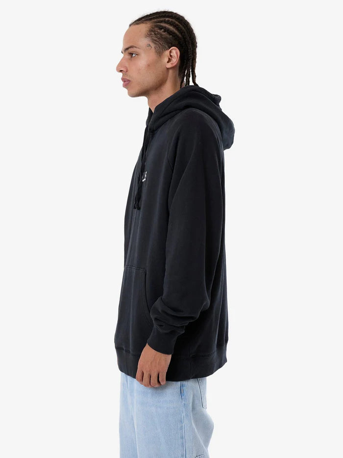 THRILLS IN BLOOM RAGLAN PULL ON HOOD TWILIGHT BLACK