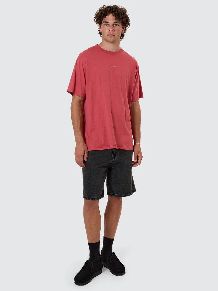 THRILLS MINIMAL THRILLS MERCH FIT TEE REDWOOD