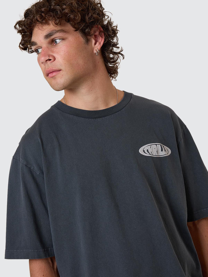 THRILLS SHADOWLESS OVERSIZE FIT TEE EBONY