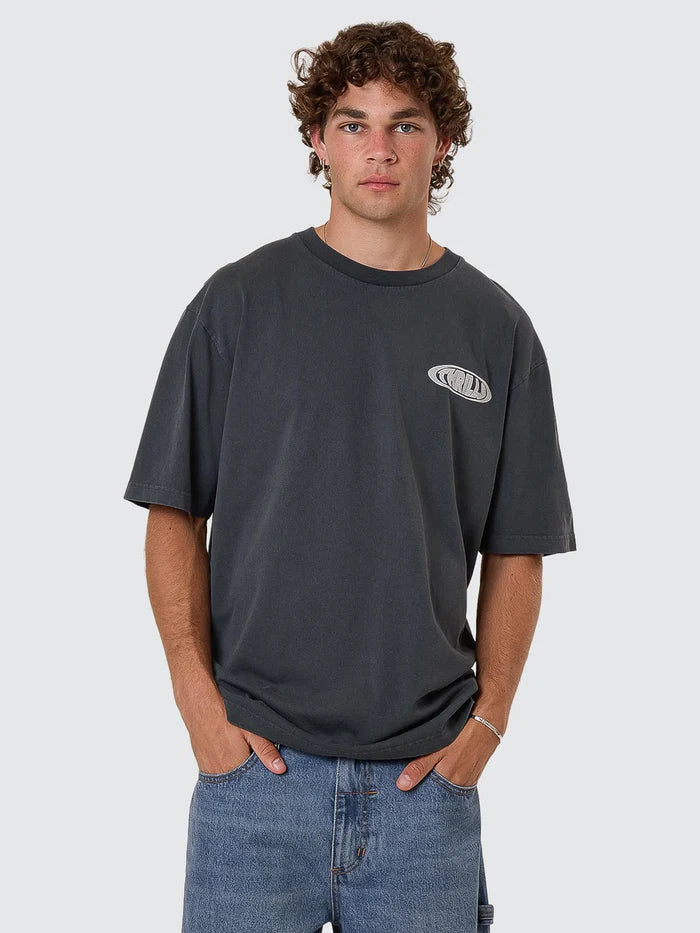 THRILLS SHADOWLESS OVERSIZE FIT TEE EBONY