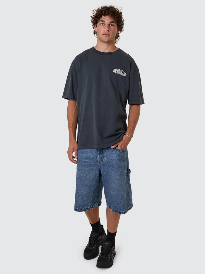 THRILLS SHADOWLESS OVERSIZE FIT TEE EBONY