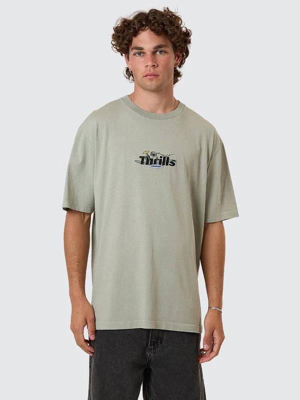 THRILLS MAKE A WISH OVERSIZE FIT TEE DIRTY SAGE