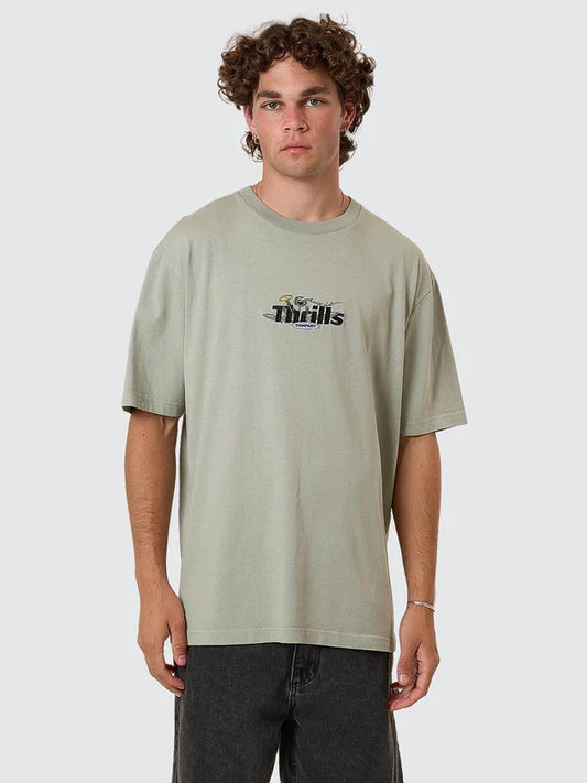 THRILLS MAKE A WISH OVERSIZE FIT TEE DIRTY SAGE