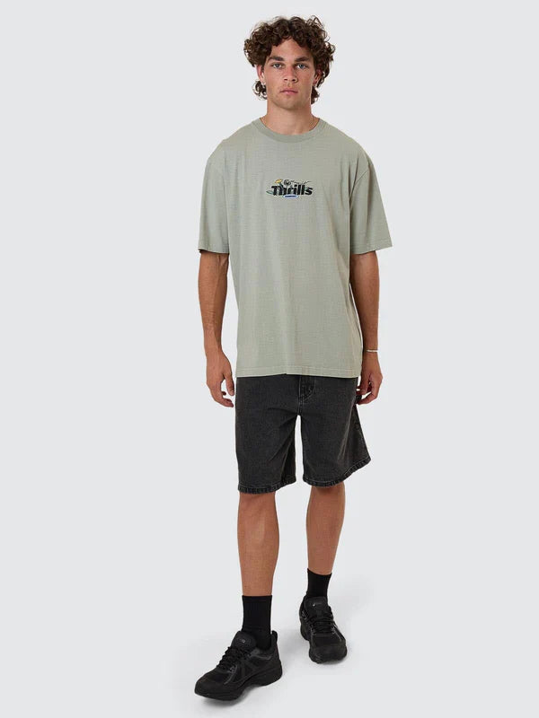 THRILLS MAKE A WISH OVERSIZE FIT TEE DIRTY SAGE