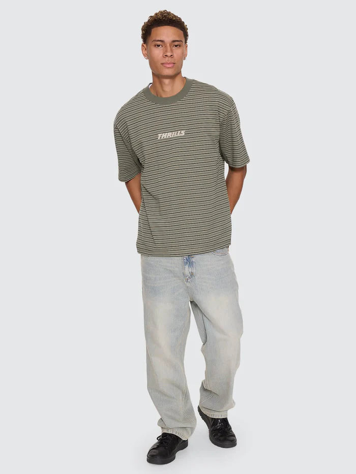 Thrills Built To Last Stripe Oversize Box Crop Tee | Beetle