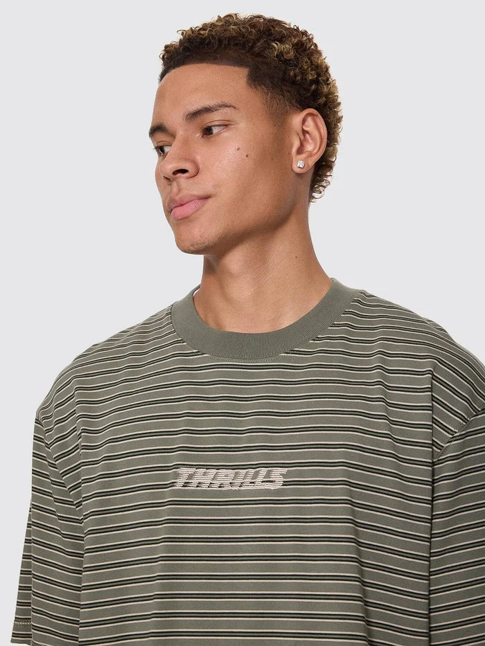 Thrills Built To Last Stripe Oversize Box Crop Tee | Beetle