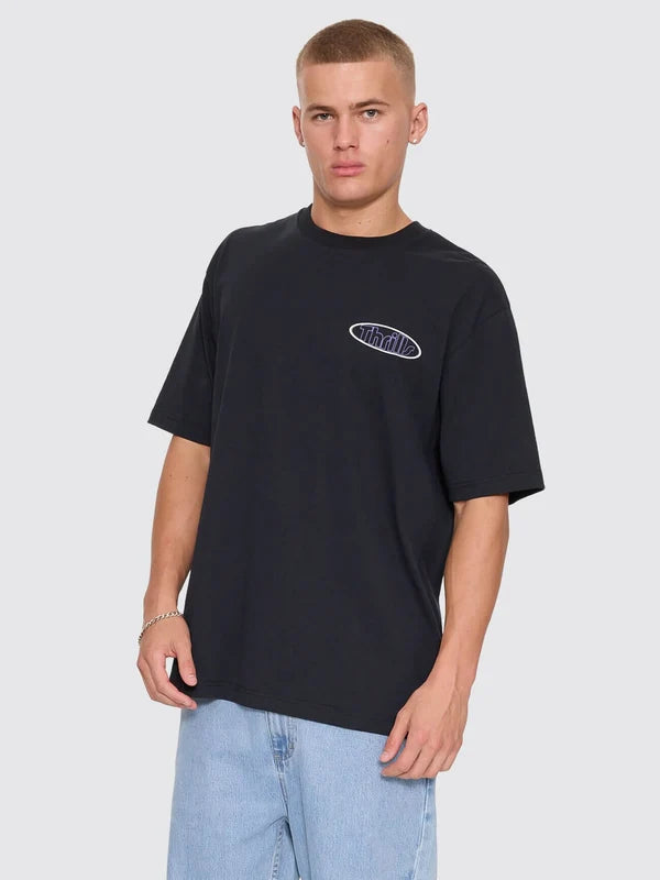Thrills Val For The Win Oversized Tee | Faded Black