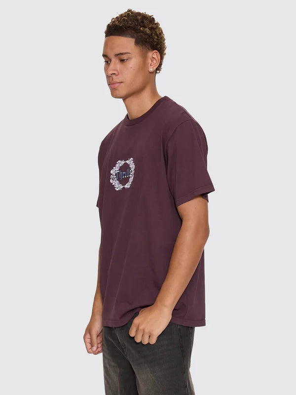 Thrills Wreath Of Desire Embro Merch Tee | Aubergine