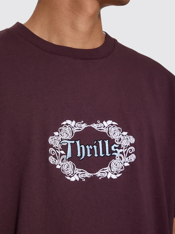 Thrills Wreath Of Desire Embro Merch Tee | Aubergine