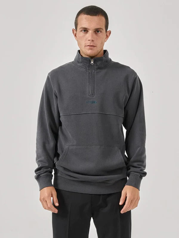 THRILLS TWO MINDS QUARTER ZIP FLEECE DARK CHARCOAL