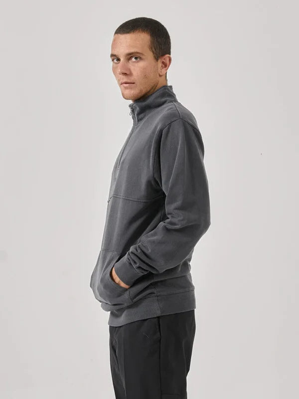 THRILLS TWO MINDS QUARTER ZIP FLEECE DARK CHARCOAL