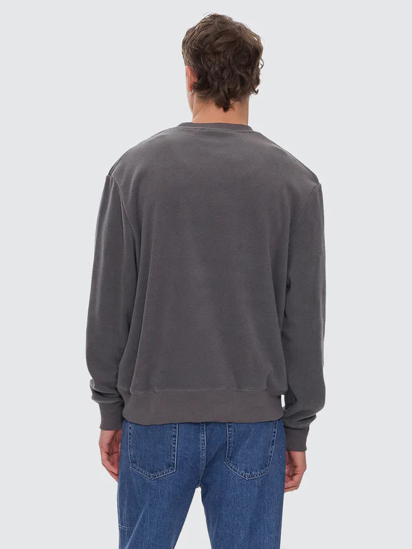 THRILLS POWERFUL SECURITY & SUCCESS OVERSIZE POLAR FLEECE CREW MERCH BLACK