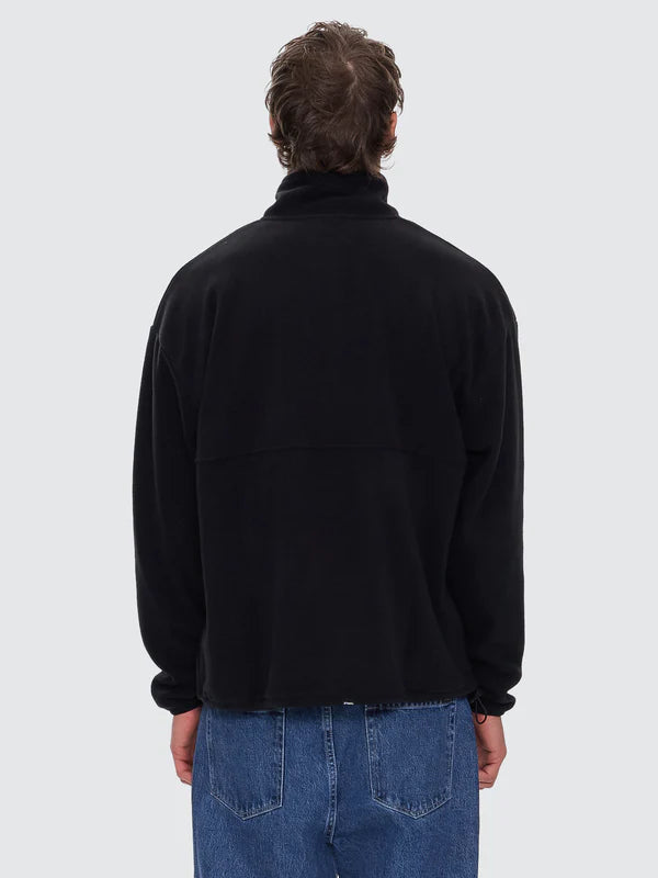 THRILLS LEGACY WREATH QUARTER ZIP POLAR FLEECE BLACK