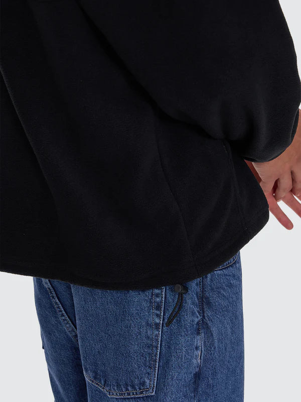 THRILLS LEGACY WREATH QUARTER ZIP POLAR FLEECE BLACK