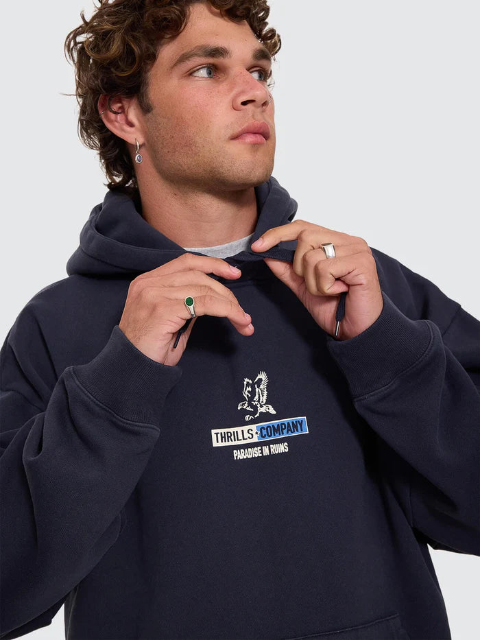Thrills Risen Slouch Pull On Hood | Total Eclipse