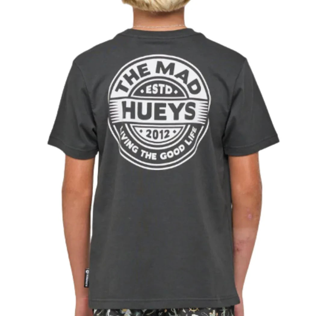The Mad Hueys Good Life Hueys Youth Short Sleeve Tee Vintage Black