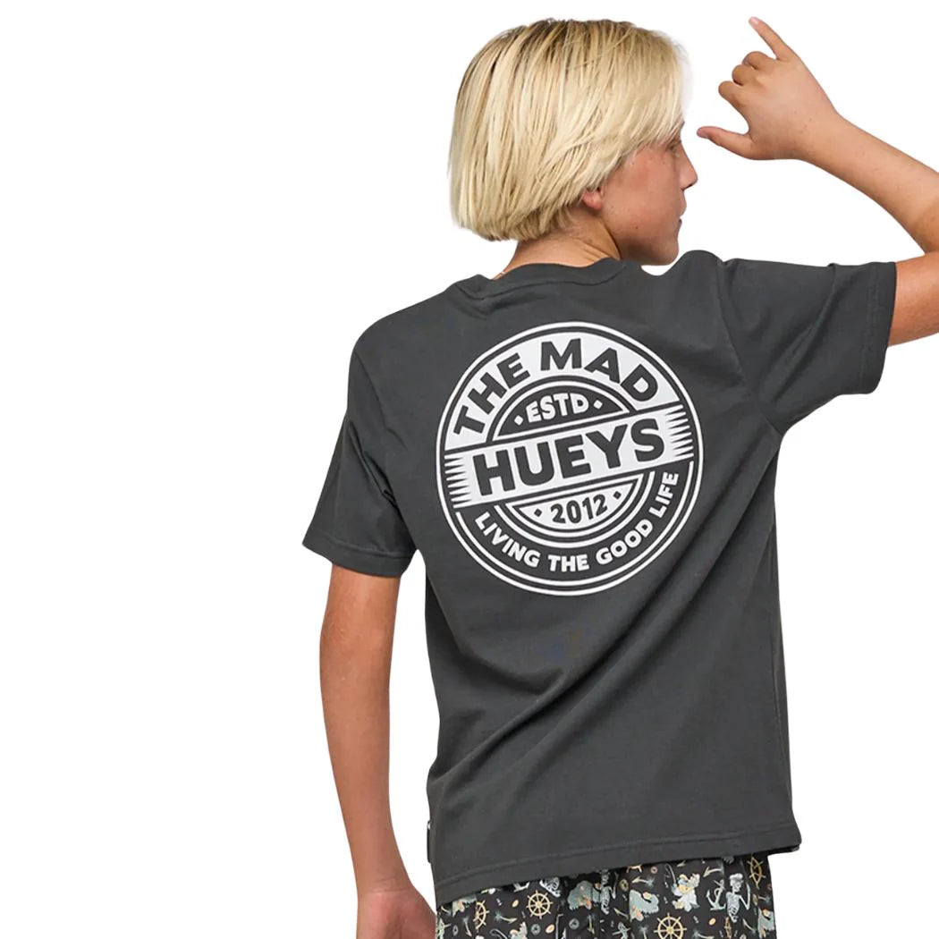 The Mad Hueys Good Life Hueys Youth Short Sleeve Tee Vintage Black