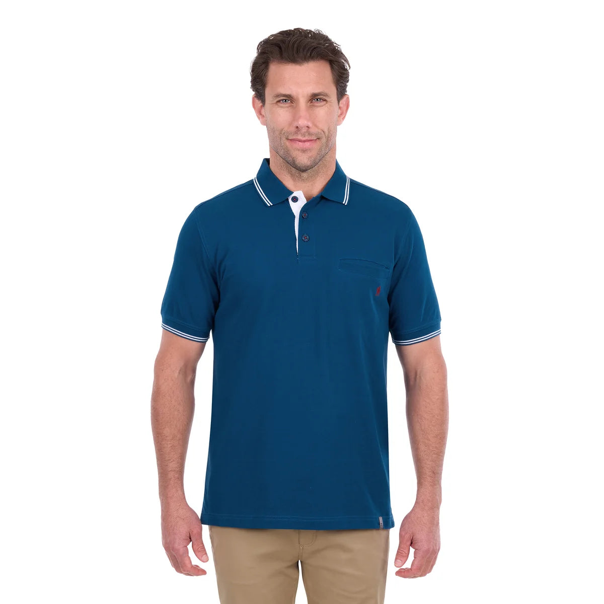 Thomas Cook Mens Henry Tailored Short Sleeve Polo | Petrol