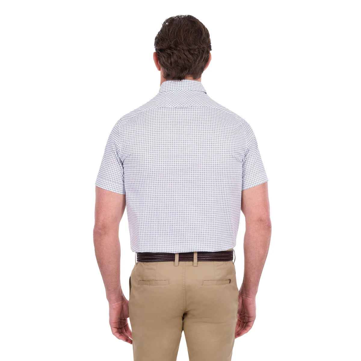 Thomas Cook Mens Noah Tailored Short Sleeve Shirt | White/Royal