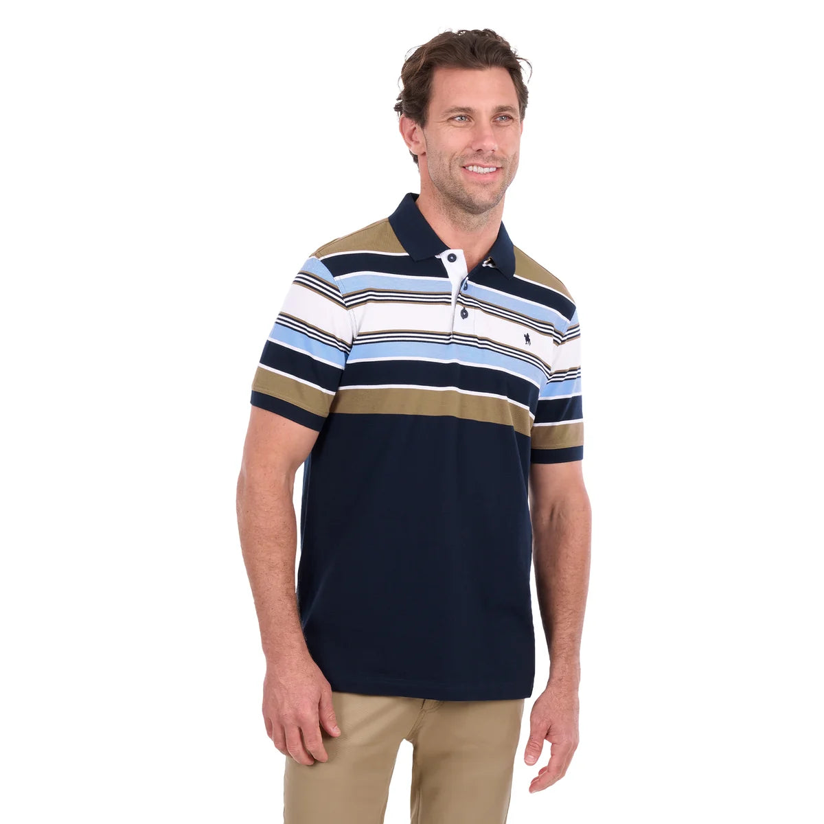 Thomas Cook Mens Phillip Short Sleeve Polo | Navy/Tan