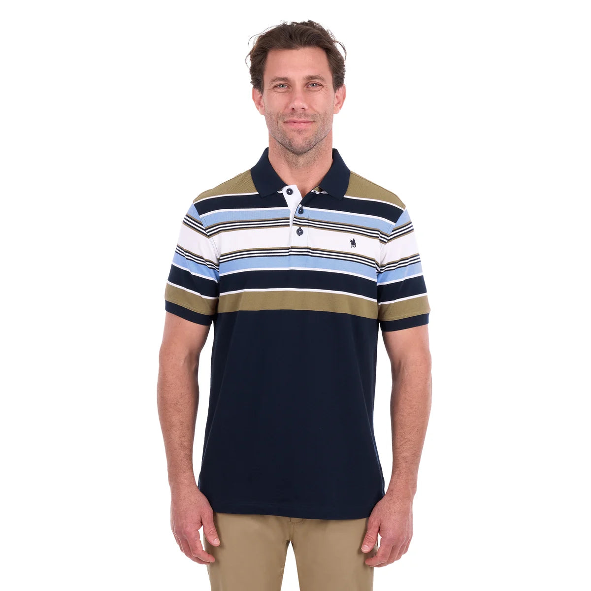 Thomas Cook Mens Phillip Short Sleeve Polo | Navy/Tan