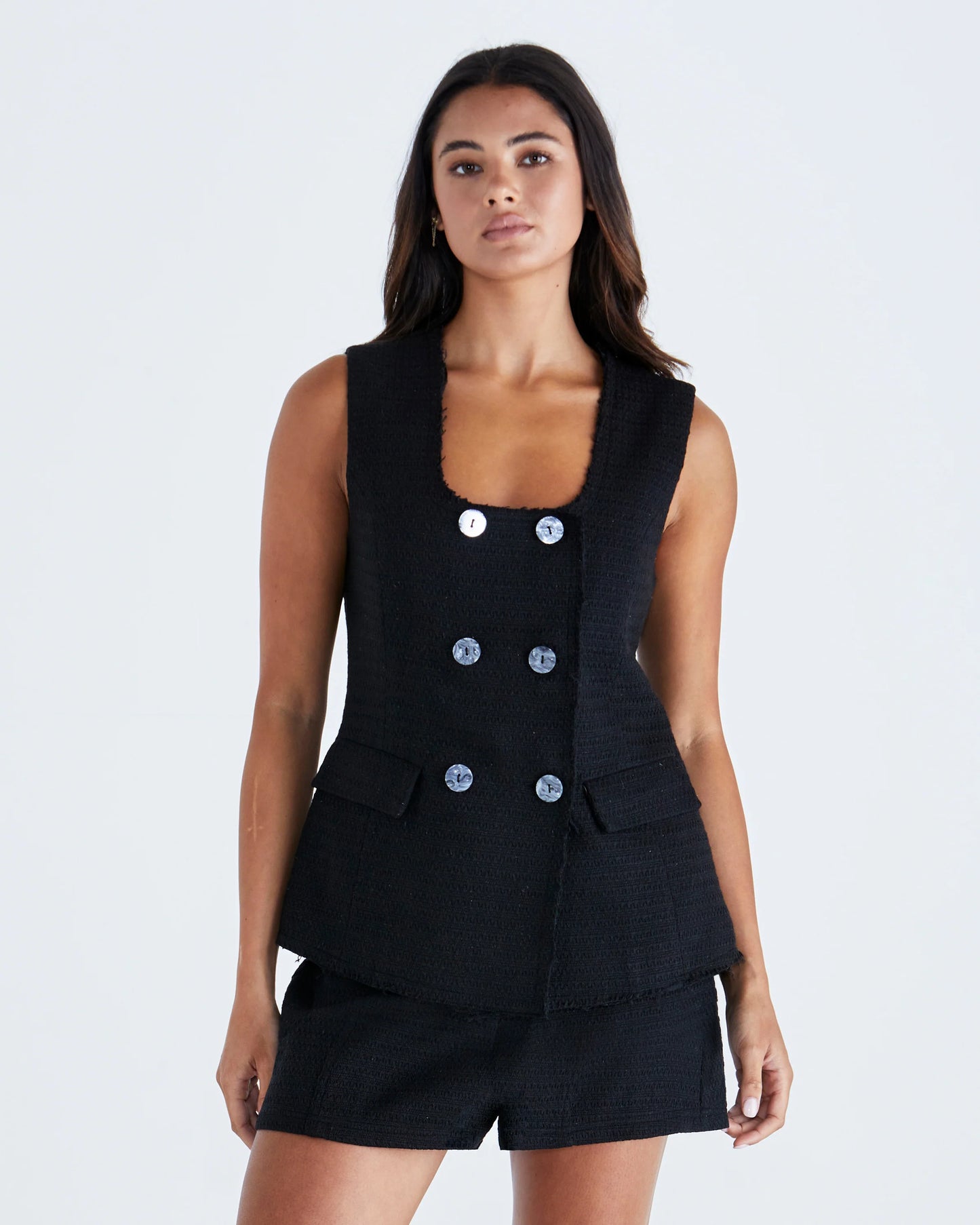 SASS NICO VEST BLACK