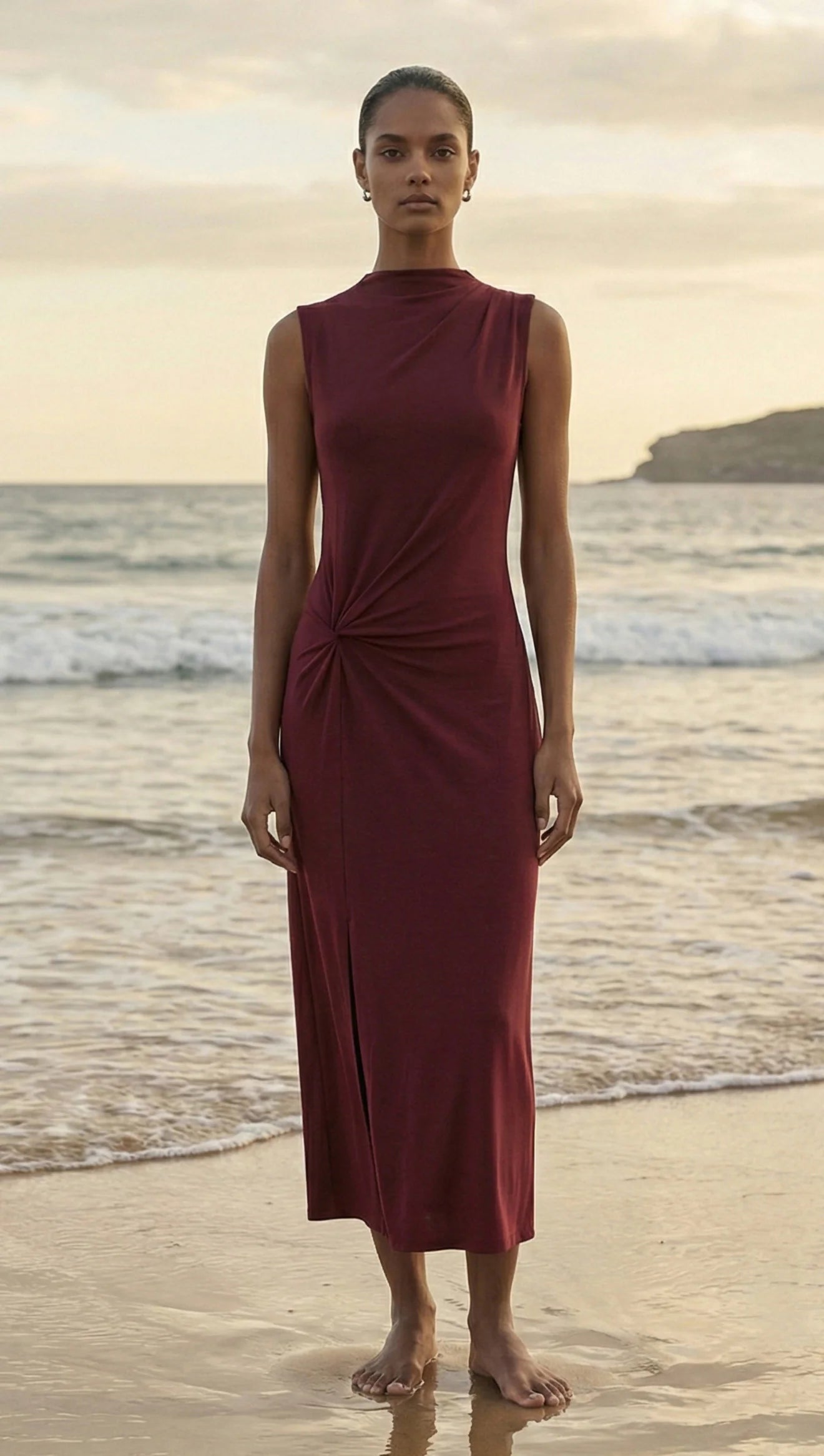 Staple The Label Velo Twist Midi Dress | Shiraz