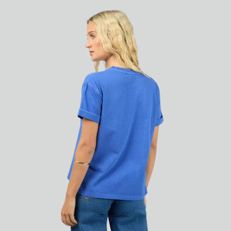 All About Eve Washed Tee Cobalt Blue