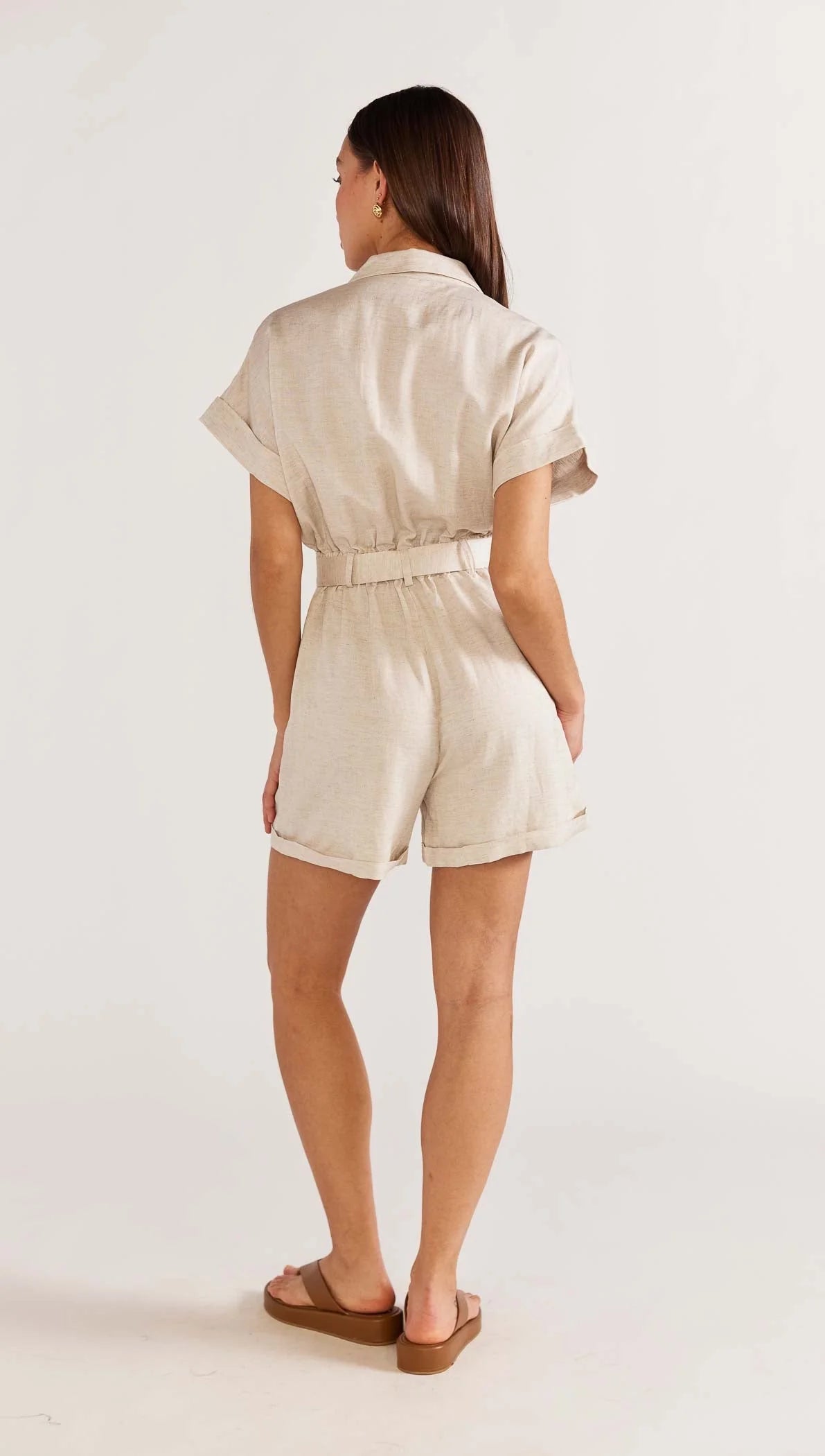 STAPLE THE LABEL VANCE PLAYSUIT NATURAL MARLE