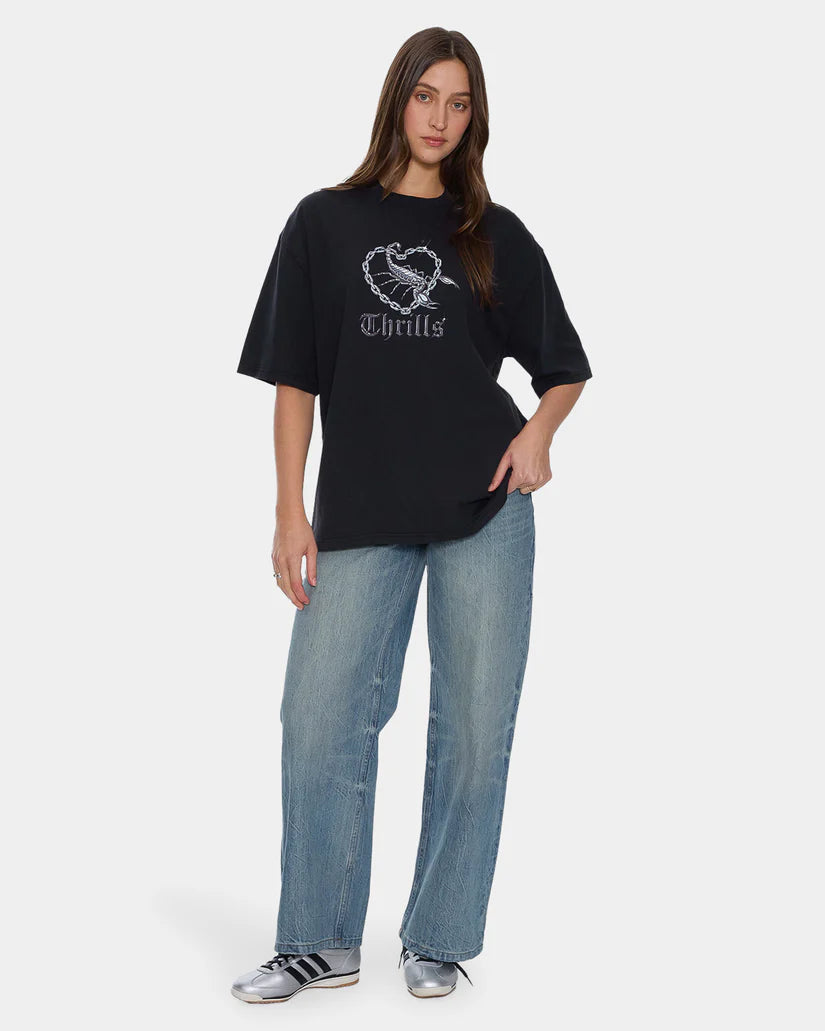 Thrills Looks That Kill Oversized Tee | Washed Black