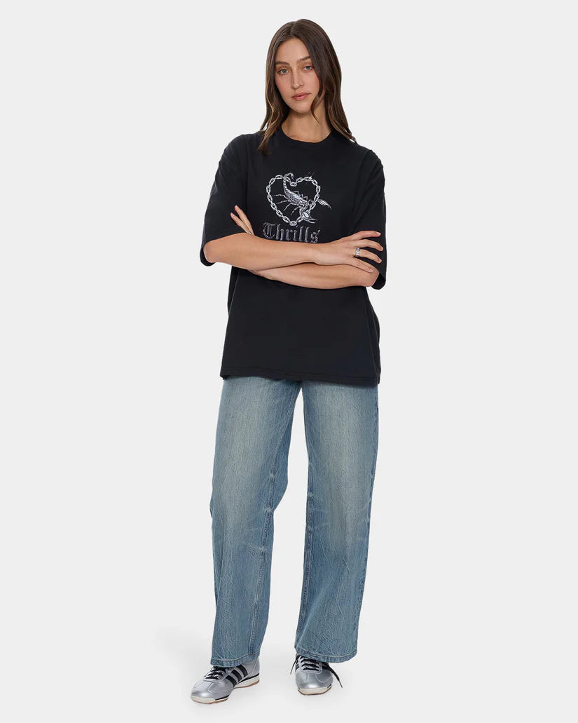 Thrills Looks That Kill Oversized Tee | Washed Black